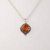 Citrine Gemstone 925 Sterling Silver Handcrafted Pendant 1.2" , Daily Wear Oxidize Jewelry For Her APP-5-4