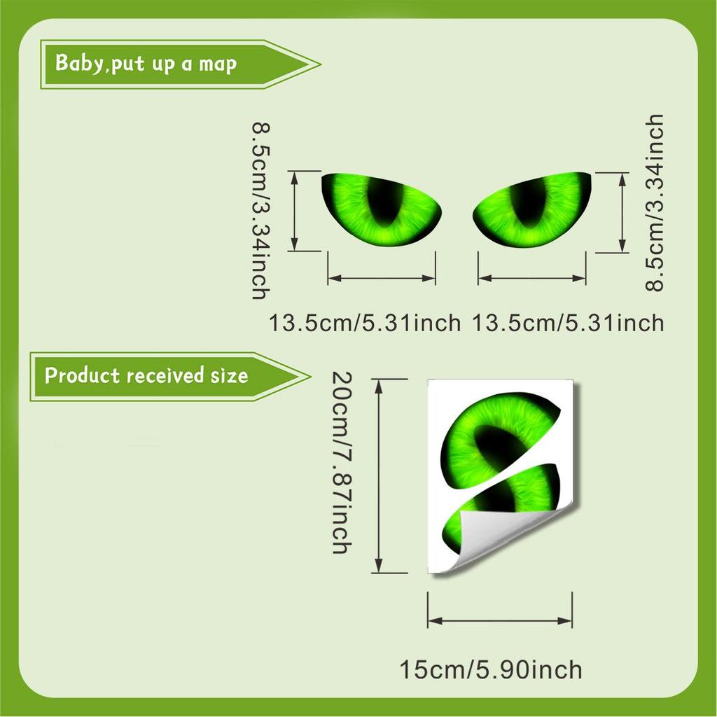 Glowing Cheetah Eyes Bathroom Stickers Waterproof Wall Decals Creative Toilet Decor Home Toilet Wall Decoration Stickers