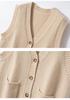 Women's Cashmere Vest: Autumn & Winter Style, Sleeveless, Fashionable Layering Cardigan, 7-Gauge Thick