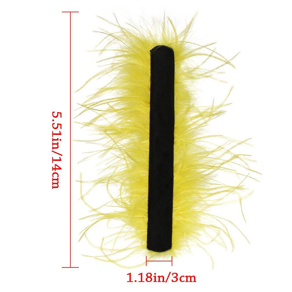 Children Gift Wrist Decoration Cuff Sleeves Slap Ring Ostrich Feather Slap Bracelets Hair Accessories Patting Circle Wristband