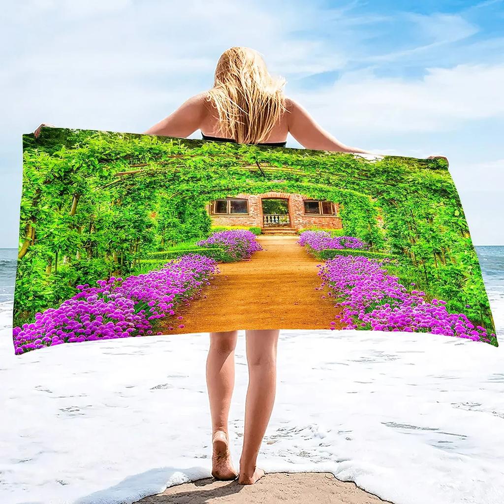 Microfiber Beach Towel for Adults Oversized Travel Beach Towels with Pouch -Quick Dry Pool Towels Large Sand Free Beach Towels