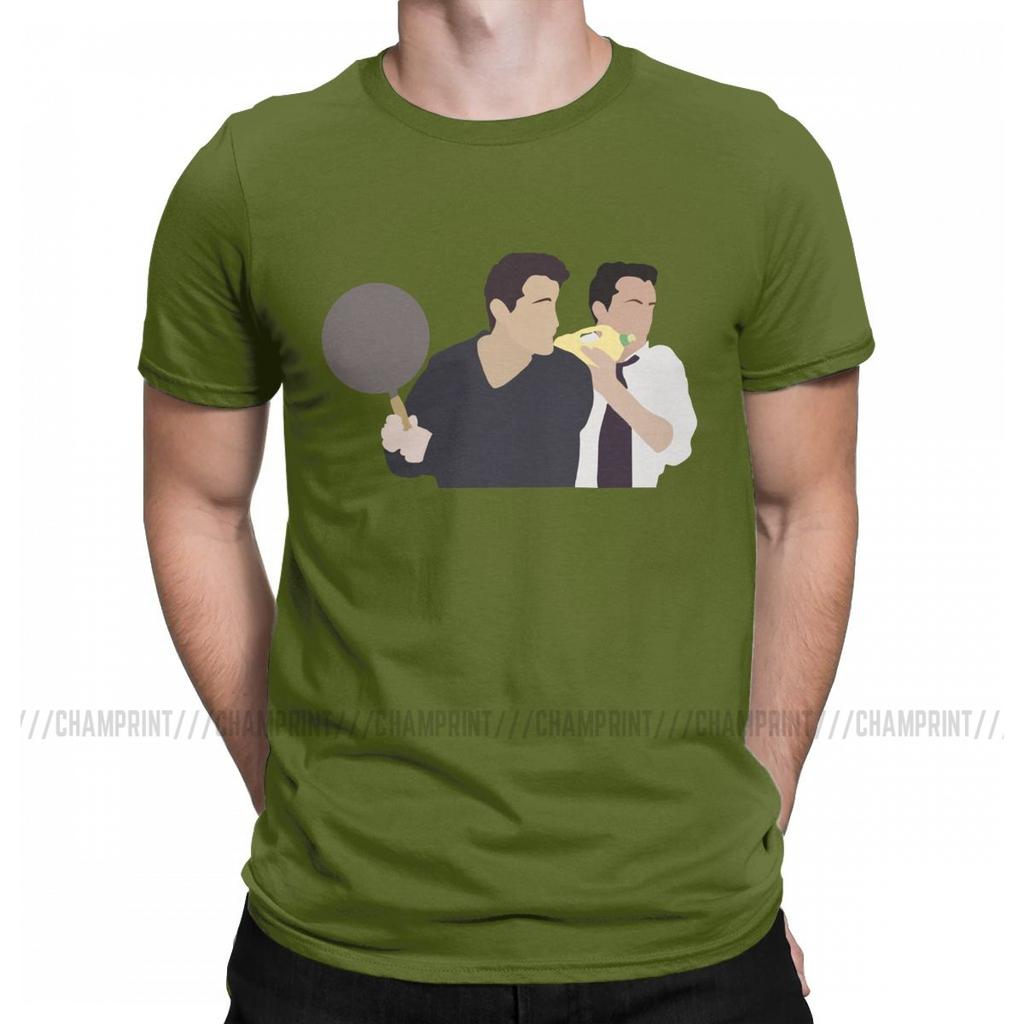Men Joey Tribbiani Chandler Bing Friends T Shirts TV Show Pure Cotton Clothing Vintage Short Sleeve Tee Shirt Gift Idea T-Shirts