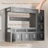 No-Drill Kitchen Multifunctional Seasoning Storage Organizer Wall Mounted Carbon Steel Hanging Rack Pull-Out Spice Jar Holder