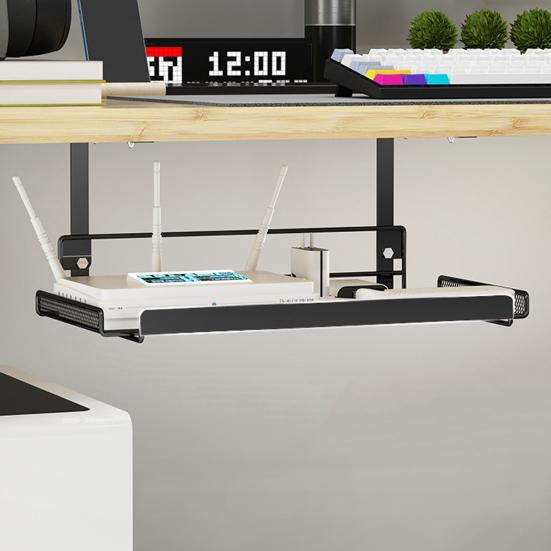 

Yousheng Подстольный лоток для укладки кабелей, без сверления, регулируемый компьютерный стол, удлинитель, маршрутизатор WiFi, держатель для проводов, органайзер, металлическая стойка для хранения