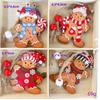 Christmas Four Grid Gingerbread Man Wooden Pendant Christmas Tree Decoration Gift Box Show Window Decoration Pendant