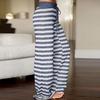 Women Ladies Summer Floral Prints Drawstring Wide Leg Pants Leggings