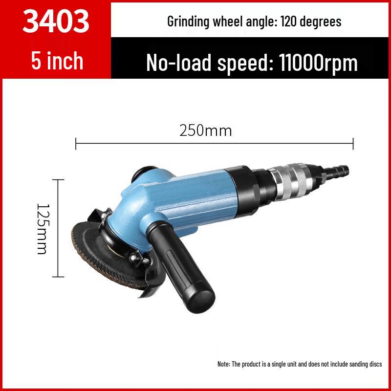 

Yunduo 3403-120 5-inch Industrial Pneumatic Angle Grinder
