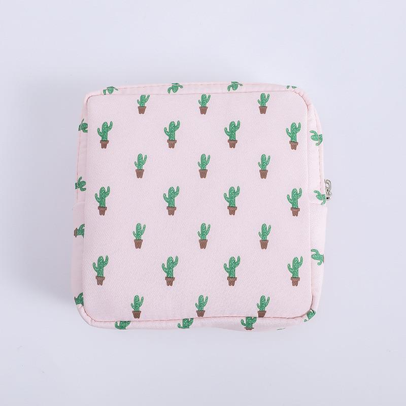Cotton Sealed Sanitary Pad Storage Bag For Girls With Portable Handheld Design