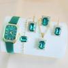 Women'S Square Belt Gem Watch Set, Yanyu Trade Ybotti Quartz Watch Accessories Explosive Set