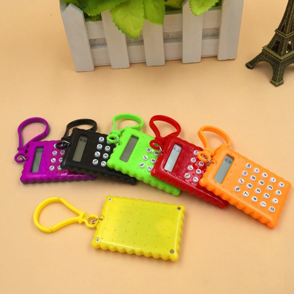 Battery Student Biscuit Shaped Calculator Calculator Keyring Electronic Calculator Stationery