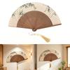 Folding Fan Home Accent, Display Piece with Pattern Detail for Shelf, Study and Tea Room Arrangement Display Touch