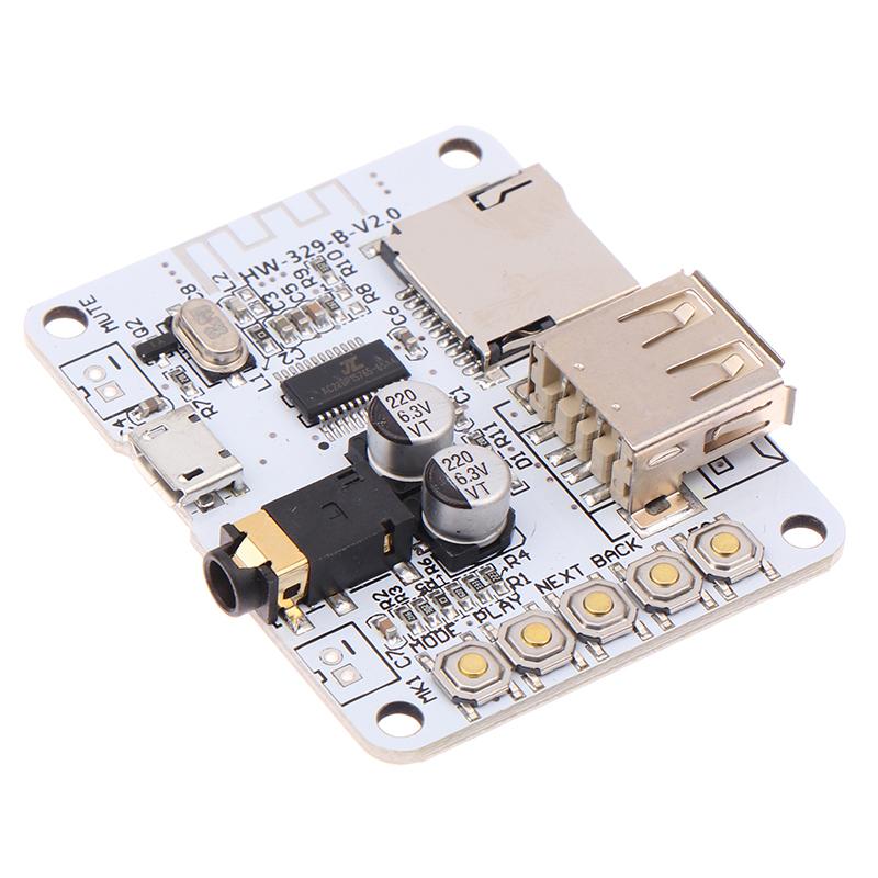 Bluetooth Audio Receiver Board With Usb Tf Card Slot Decoding Playback Preamp Output A7-004 5V 2.1 Wireless Stereo Music Module