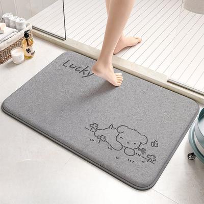 Thickened Memory Cotton Absorbent Floor Mat Bathroom Bathroom Foot Mat Entry Door Mat Non-slip Cartoon Soiled No-wash Mat