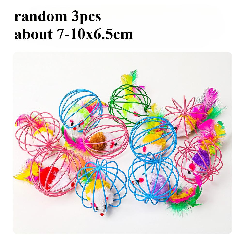 1pc New Arrival Durable Pet Cat Toys Mimi Favorite Fur Mouse Tumbler Kitten Cat Toys Plastic Play Balls for Catch Cats Supplies