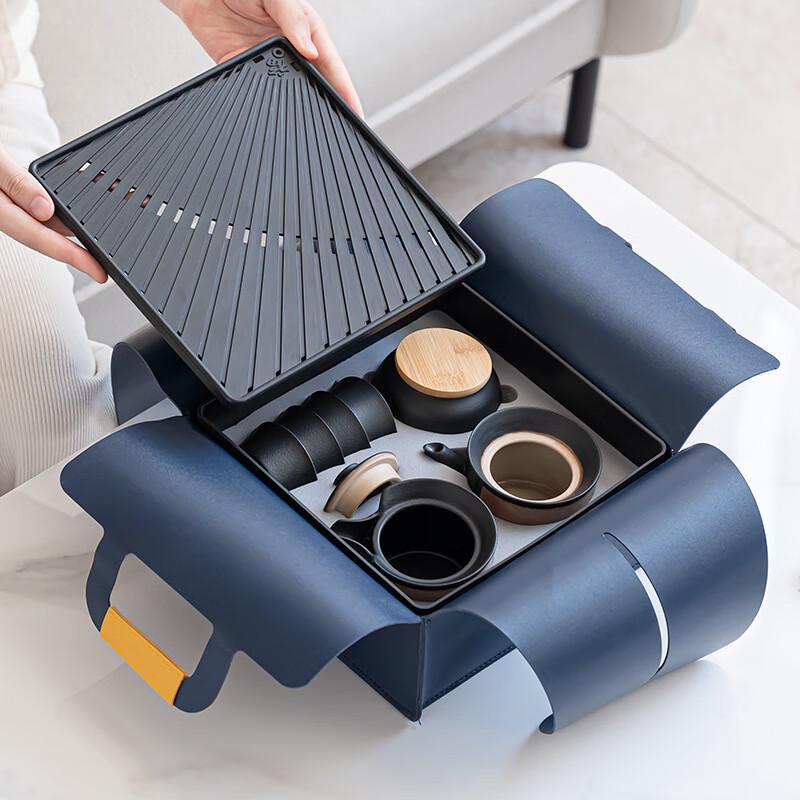 Xunyi Outdoor Coarse Pottery Portable Travel Tea Set