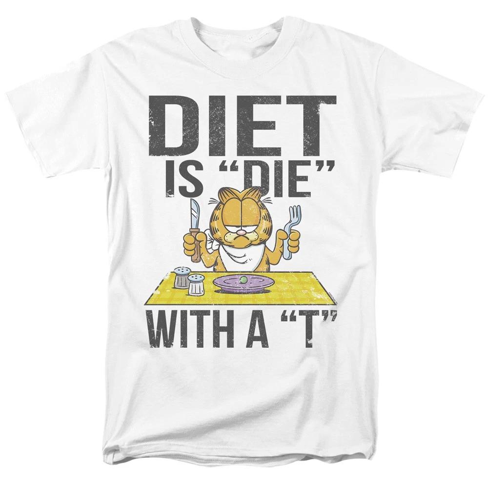 Garfield - Diet Is Die With A T - Unisex Short Sleeve Children s T-shirt - White 100