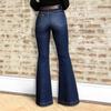 Spring and Summer New Style Retro High-Waist Flared Denim Pants for Slimming and Elegant Ladies' Long Pants