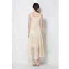 Elegant Sommer Heklet Broderi Blonder Lange Kjoler Dame   Sexy Tynn Stropp Kveldsfestkjole Vestidos De Fiesta