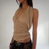 Sheer Beach Cover Up Drop Shoulder Knitted Cover-ups Summer Halter Shawl  Vacation Outfits