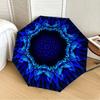 1pc Blue Lotus Flower Automatic Open/Close Umbrella, Folding Compact Umbrella with Lightweight Design for Women/Men yy251011057