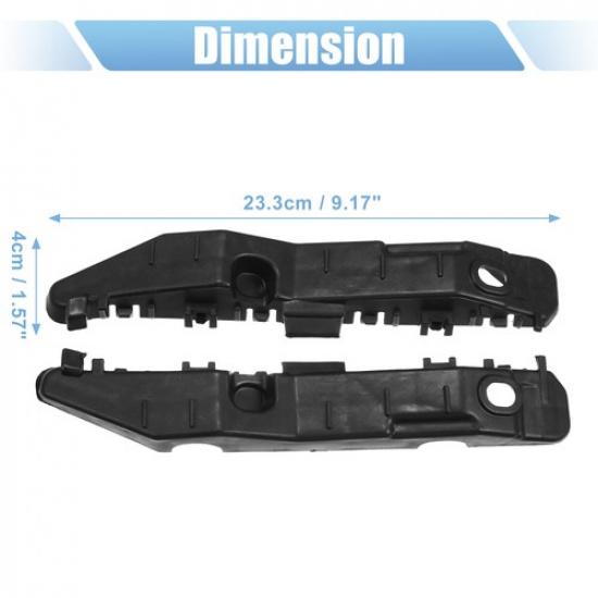 Paar Vorne Links und Rechts Stoßstangenhalterung für Hyundai 86514C2000 Kunststoff Schwarz