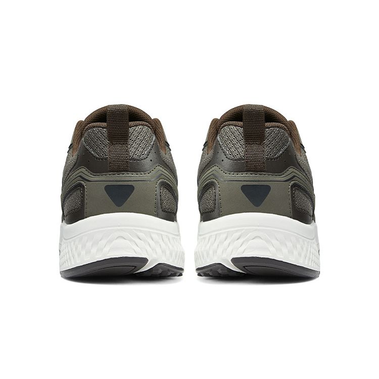 Skechers Go Run Men Olive Brown Low Top Running Shoes Mesh Leather Lightweight Comfortable Sporty 220034-BRN