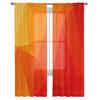 Polygon Orange Geometric Tulle Voile Curtains Hotel Home Decor Sheer Curtains for Living Room Bedroom Chiffon Printed Drapes