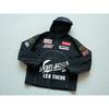 Men's and women's alphabet decal waterproof hooded zipper jacket
