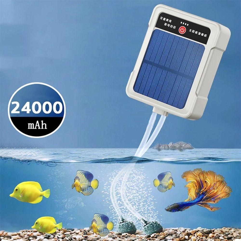 Water Proof Solar Oxygen Pump Ultra Silent Fishing Oxygen Pump Fish Tank Aerator  Aquarium