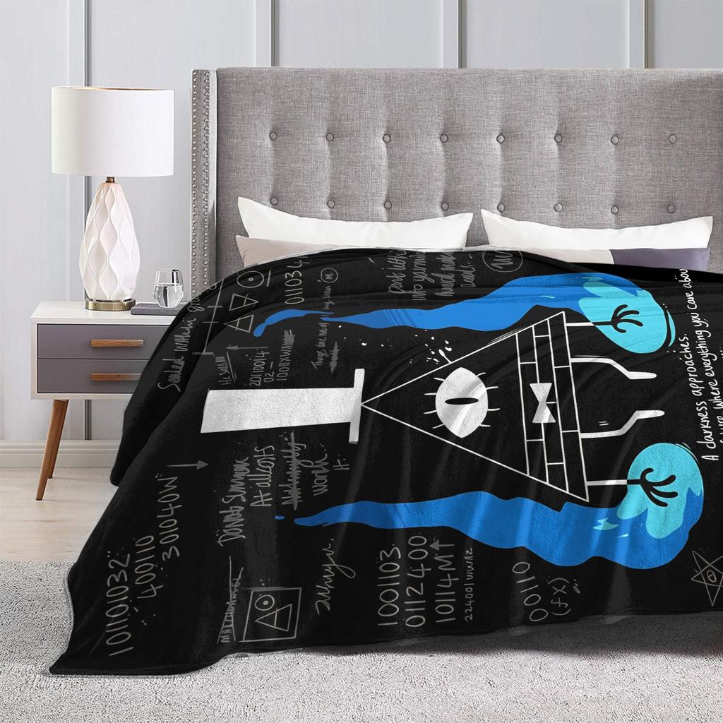 Coperte di Gravity Falls con Bill Cipher Coperta Calda in Flanella Novelty per Letto Divano Decorazione Tessile,