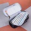 Men's Simple Canvas Pencil Case High-capacity Portable Korean Student Trousse Scolaire With Lock School Supplies