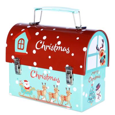 Home DÉCOR Christmas Tunk Piggy Bank | Rectangular Metal Storage Container | Christmas Decoration Secret Santa Gifts Item | Three Reindeers Design