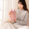 Large Hot Water Bottle with Zipper, Plush, Detachable, Simple Design, Large Capacity, Specifically for Warming Feet and Bed