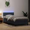 VidaXL Slatted Bed Base and Mattress Dark Grey 80x220 Cm Velvet 3317290