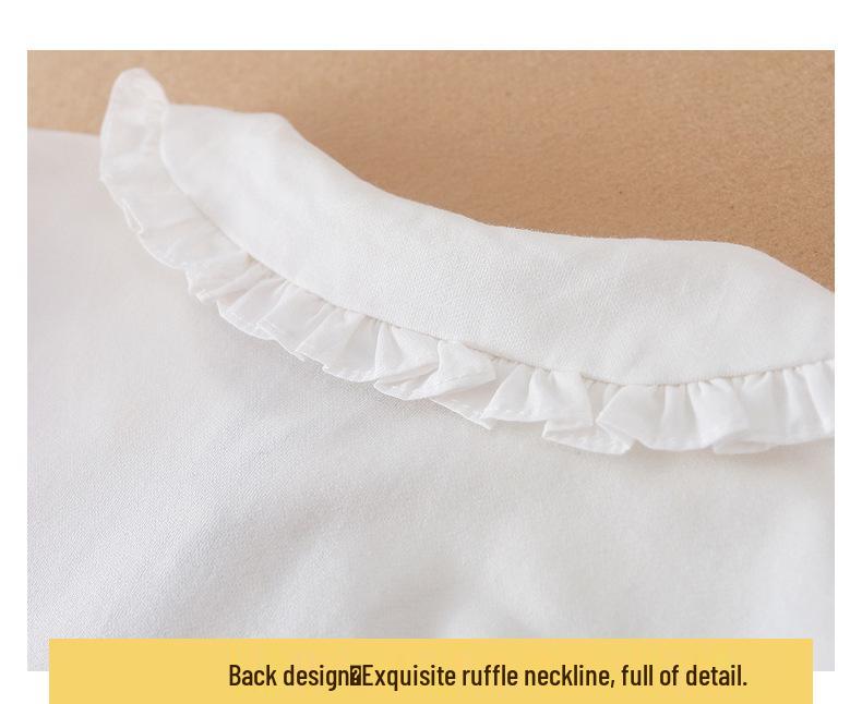 Girls' Long Sleeve Cotton Polo Shirt - Autumn Korean College Style