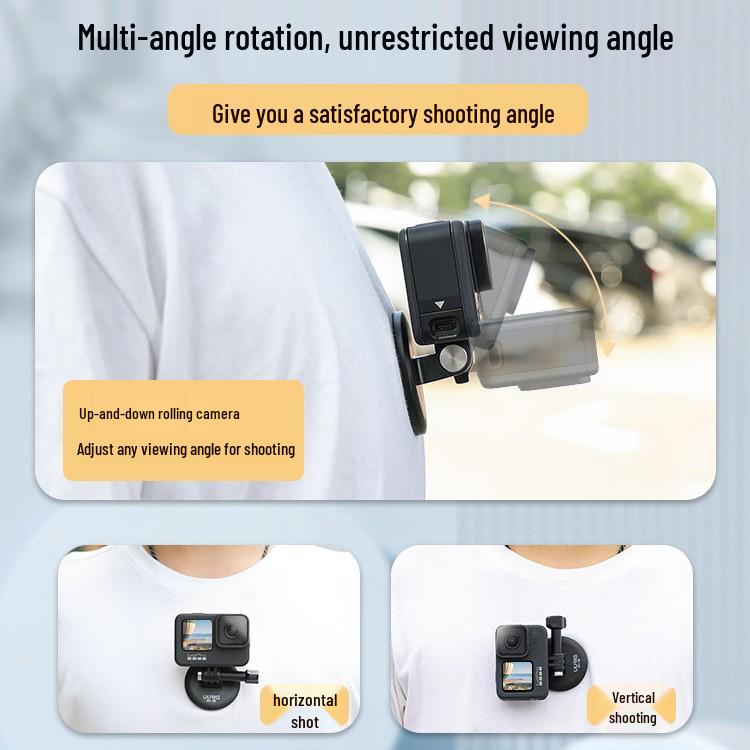 YouriGe 8-Hour Sports Camera Magnetic Chest & Neck Mount for Action 3/4/5
