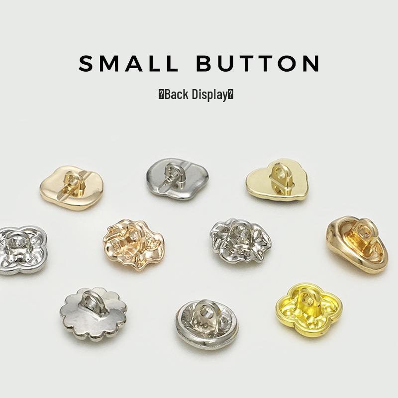 Irregular Metal Shirt Buttons: Asymmetrical Rhinestone-Decorated Buttons for Men's and Women's Cardigans and Sweaters