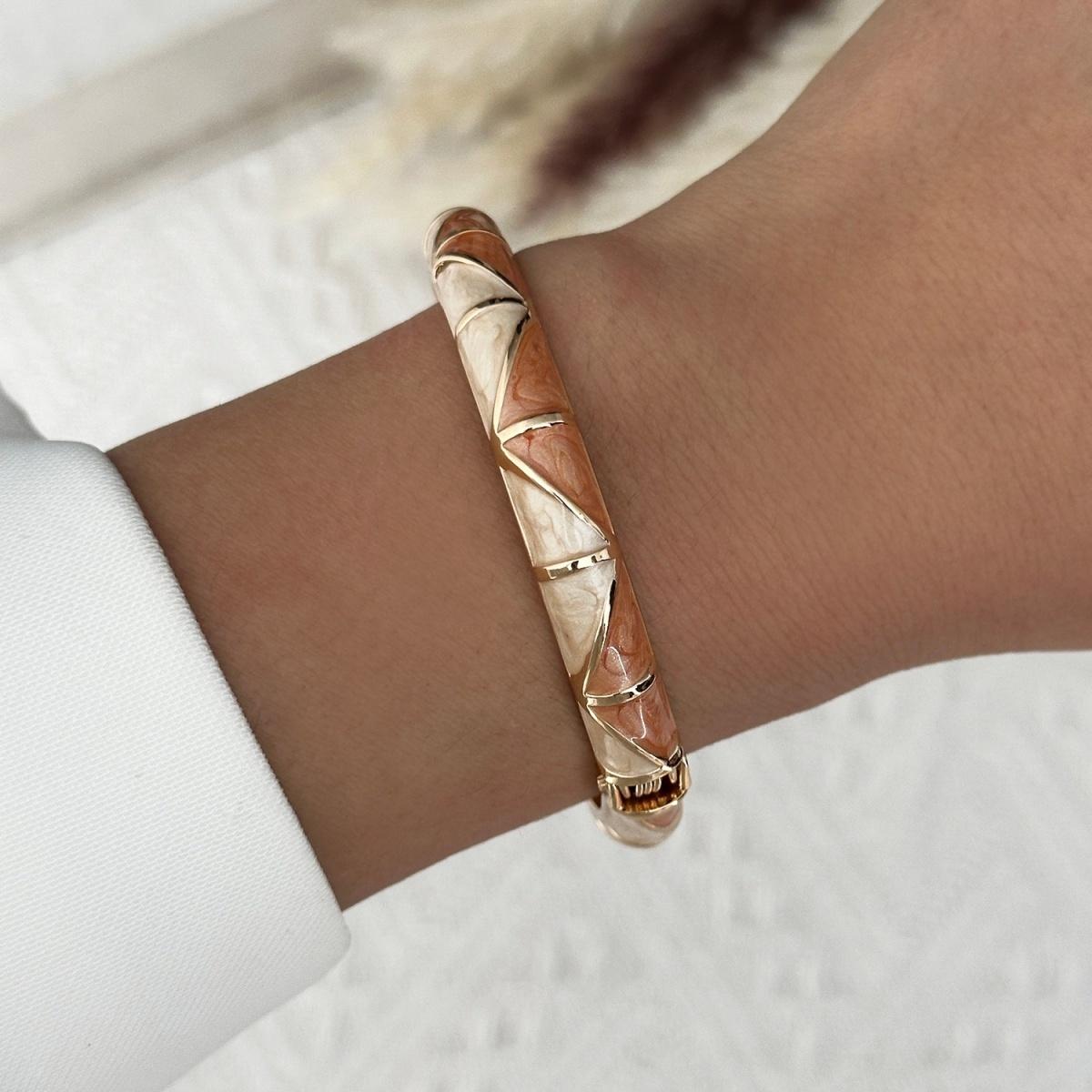 

Vintage Enamel Irregular Bamboo Joint Bracelets For Women Men Punk Colorful Dripping Oil Geometric Cuff Bangle Fashion Jewelry