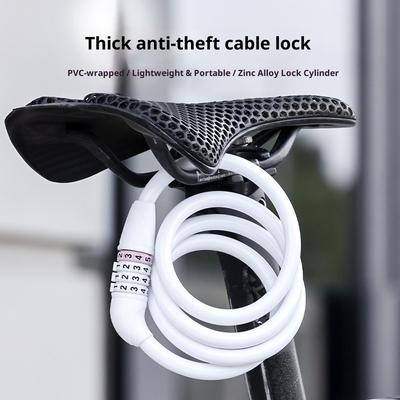 Fahrradschloss Diebstahlschutz Tragbares 4-stelliges Zahlenschloss Mountainbike Rennrad Kabelschloss Einzelrad Fahrradausrüstung Zubehör