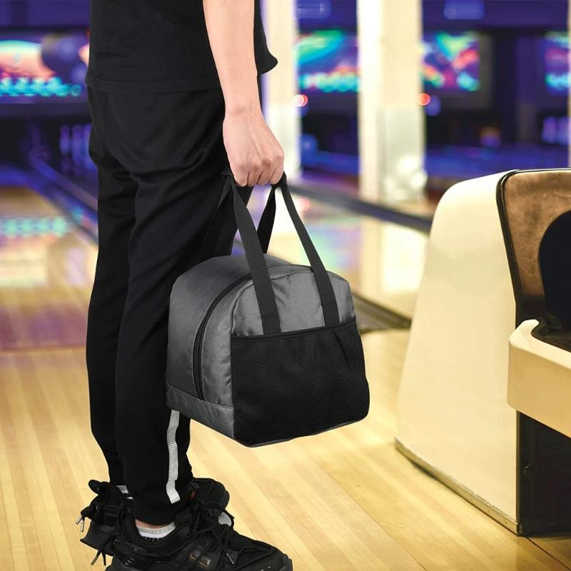 Bowling Ball Bag for Single Ball with Mesh Pocket Bowling Ball Tote Bowling Bag