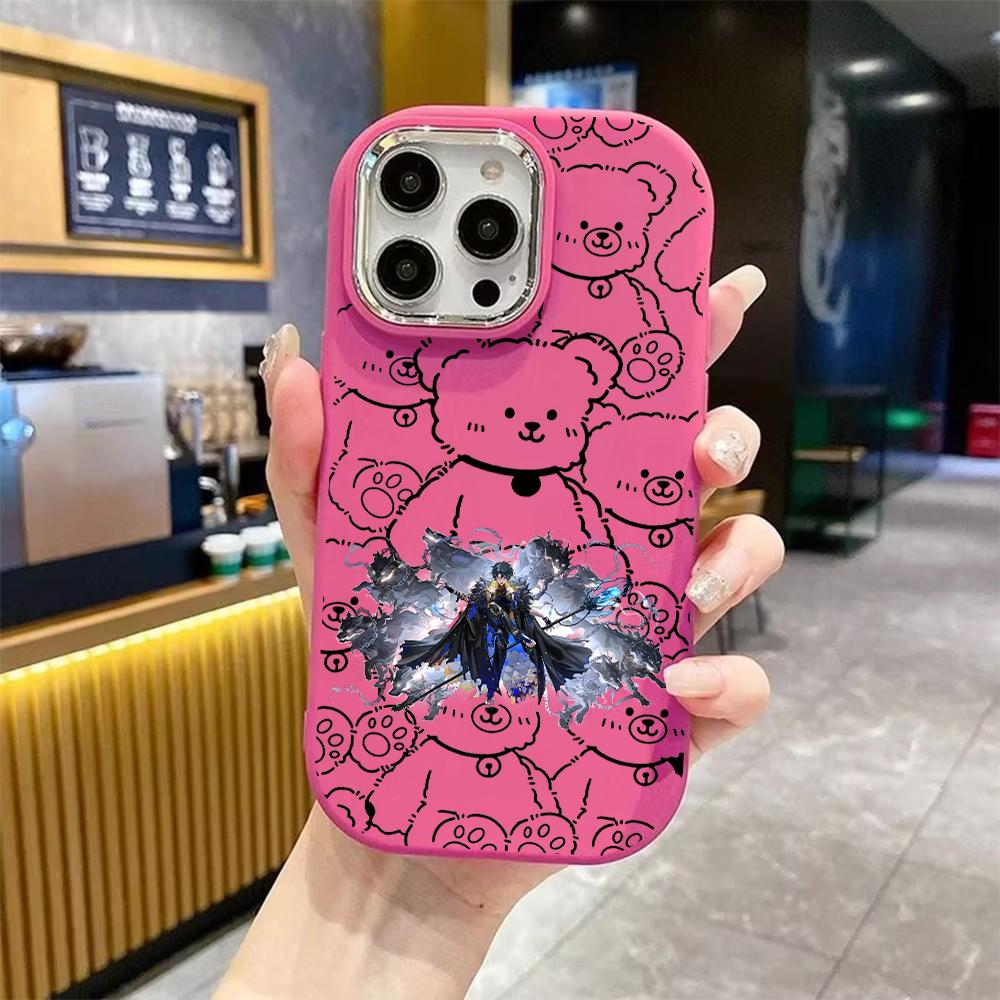 Phone Case: 2D Flat Design Suitable for iPhone 18 17 16 15 14 13 Pro Protective Case, Couple Style, Gorgeous Dark Theme, Christmas and Halloween Gifts