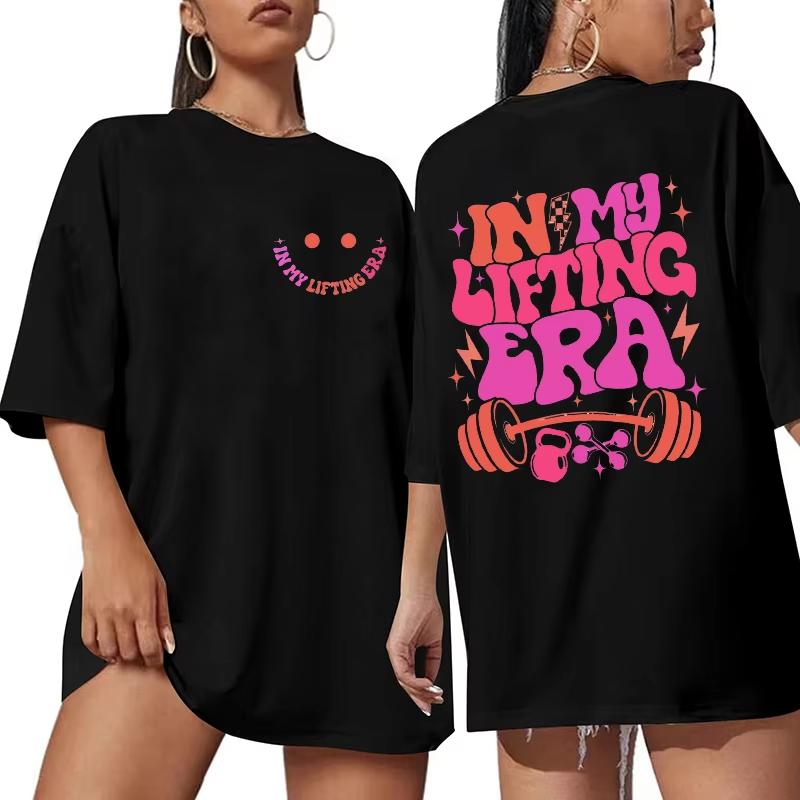 2026 Sommer Sei Glücklich Hebe Schwer T-Shirt Für Unisex Lustiges Trainings Gewichtheben Grafik Oberteile Fitnessstudio Kurzarm T-Shirts