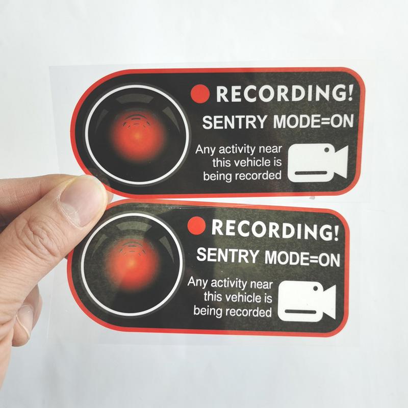 Sentry Mode Door Stickers for Tesla Model 3 Y S X Window Stickers, Camera Logo Decals, Window Reflective Stickers, Auto Part