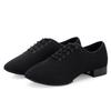 Modern Jazz Sneaker for Men Outdoor/indoor Ballroom Waltz Latin Salsa Dance Shoes Oxford Upper Adult Black for Low Heel