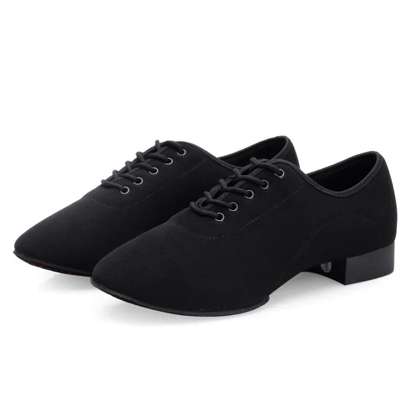 Modern Jazz Sneaker for Men Outdoor/indoor Ballroom Waltz Latin Salsa Dance Shoes Oxford Upper Adult Black for Low Heel