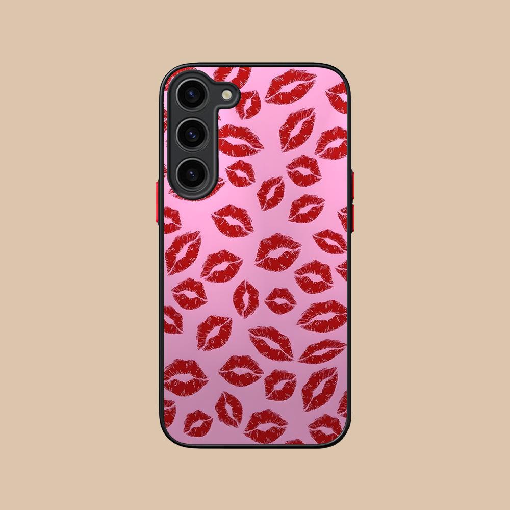 Kiss Lips Cute Silicone Mobile Phone Case for Samsung Galaxy S26 S25 S24 S23 S22 S21 Plus FE Ultra Colorful Cover