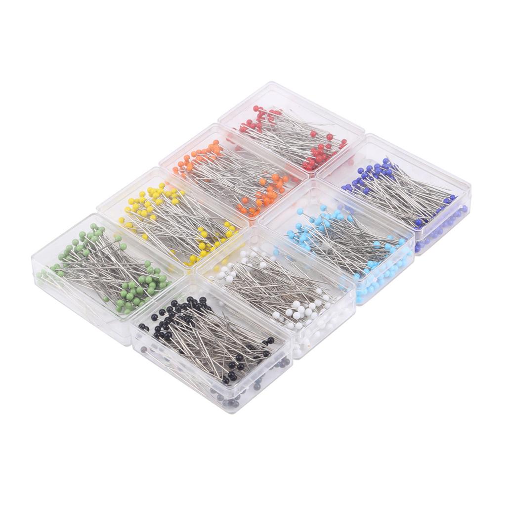 800 1000 szt. Szpilki Proste z Kulkową Szklaną Główką Szpilki Krawieckie Do DIY Dekoracji Weselnej Kuli Kwiatowej