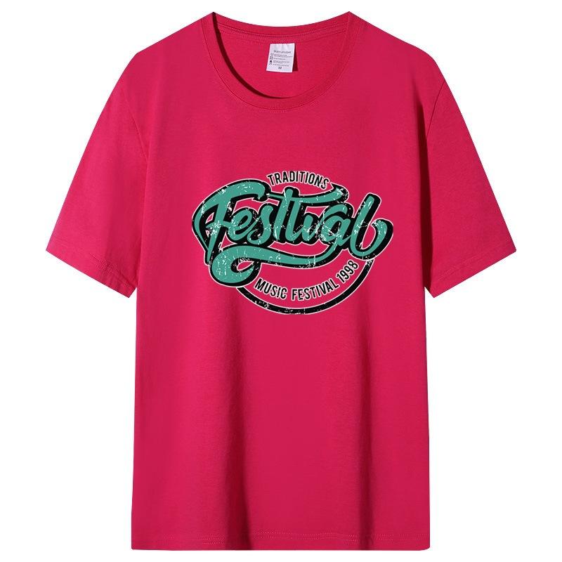 Kurzarm-T-Shirt für Männer und Frauen, lockerer Sommer, Rundhalsausschnitt, Buchstaben auf dem Unterhemd der Kleidung gedruckt