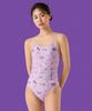 Sseombeli Dreamy Butterfly One-Piece Swimsuit (Purple / V-Back)