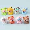 8pcs/Set Animals Crying Figure Toy Mini Animals Doll Figurine Desktop Decoration Model Ornaments Toys Boys Girls Christmas Gifts